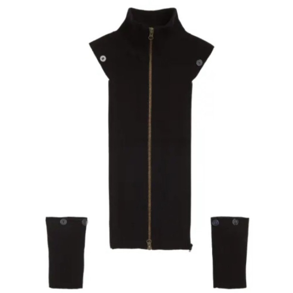 NWOT Veronica Beard Cashmere uptown dickey; BLACK including cuffs